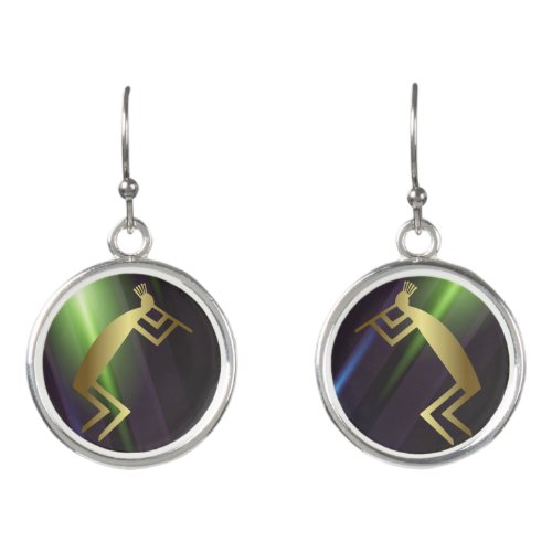 Southwestern Gold Kokopelli Earrings