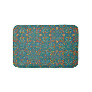 Southwestern Golden Sun Ray Colors Pattern Bath Mat