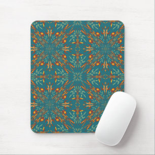 Southwestern Golden Sun Ray Colors Pattern Mouse Pad