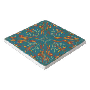 Southwestern Golden Sun Ray Colors Pattern Trivet