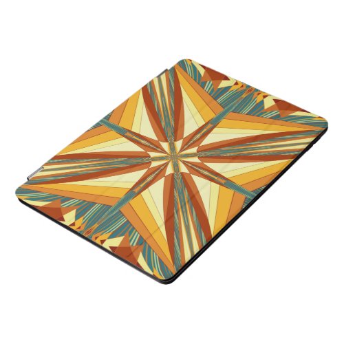 Southwestern Golden Sun Rays Indian Blanket Design iPad Pro Cover