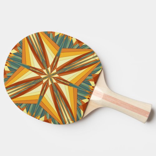 Southwestern Golden Sun Rays Indian Blanket Design Ping Pong Paddle