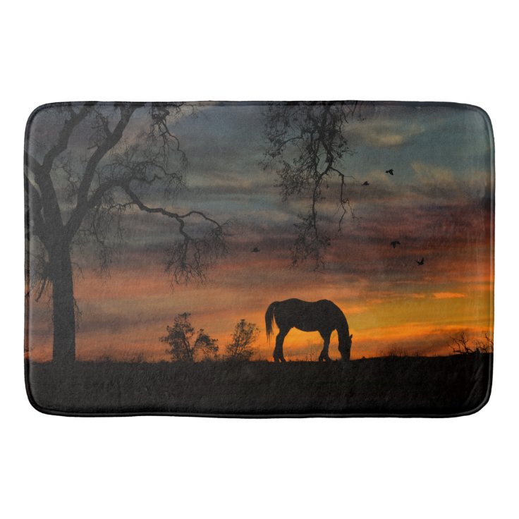 Southwestern Horse Bath Mat Zazzle