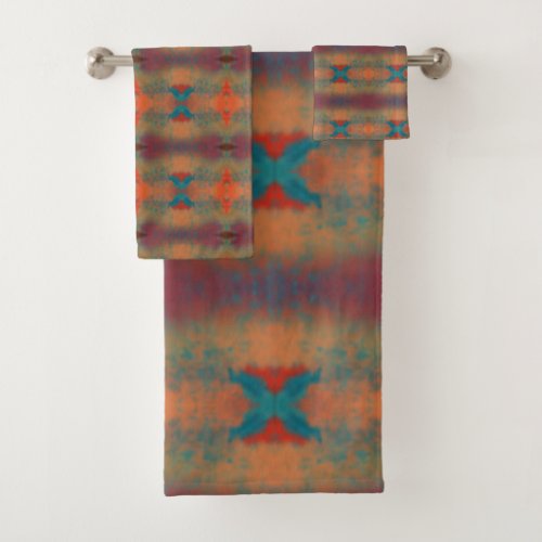 Southwestern Inspired Art Abstract Pattern Bath Towel Set