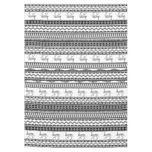 Southwestern Jackrabbit and Geometric Patterns Tablecloth