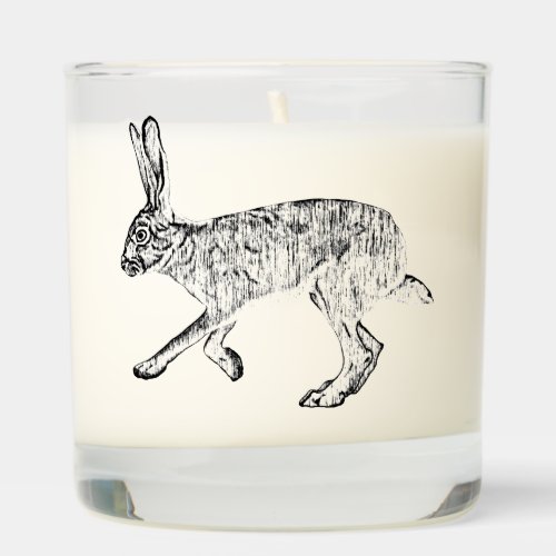 Southwestern Jackrabbit Black and White Design Scented Candle