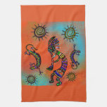 SOUTHWESTERN  KOKOPELLI ART       KITCHEN TOWEL