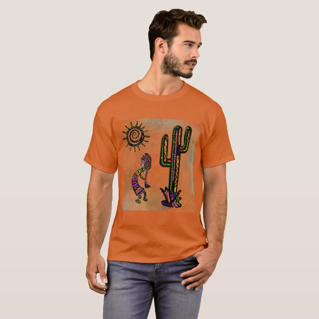 SOUTHWESTERN  KOKOPELLI ART   T-Shirt (Front Full)