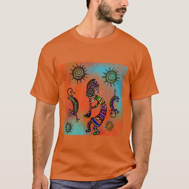 SOUTHWESTERN  KOKOPELLI ART   T-Shirt (Front)