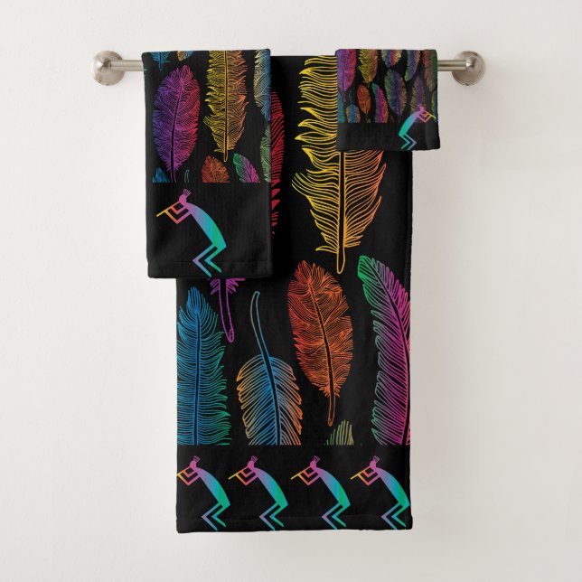 Southwestern Kokopelli Bath Towel Set (Insitu)