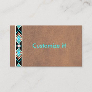 Southwestern Leather Business Cards by RanchLady at Zazzle