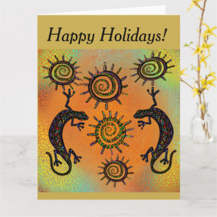 SOUTHWESTERN  LIZARD ART   CARD