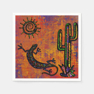 SOUTHWESTERN LIZARD  ART       NAPKINS