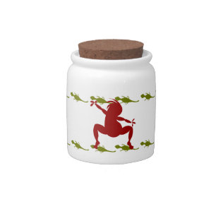 Southwestern Lizards & Kokopelli Candy Jar