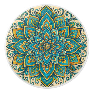 Southwestern Mandala Ceramic Knob