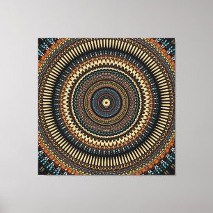 Southwestern Mandala Design Canvas Print