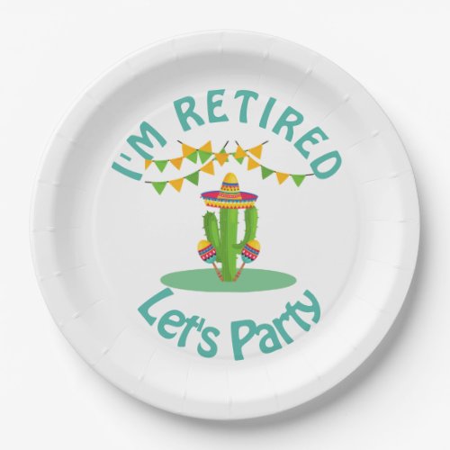 Southwestern  Mexican Theme Retirement Party Paper Plates