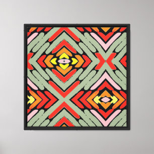 Southwestern Multicolored Pattern Canvas Print