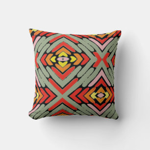 Southwestern Multicolored Pattern Throw Pillow
