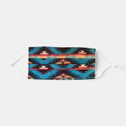 Southwestern Native American Design Adult Cloth Face Mask (Front, Folded)