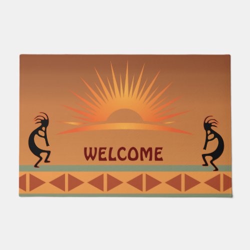 Southwestern Native American Kokopelli Doormat