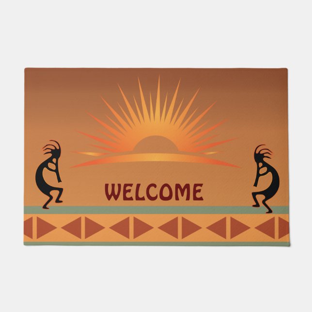 Southwestern Native American Kokopelli Doormat (Front)