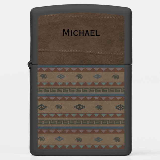 Southwestern Native American Look Personalized Zippo Lighter (Front)
