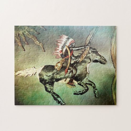 Southwestern Native American Tribal Indian Horse Jigsaw Puzzle