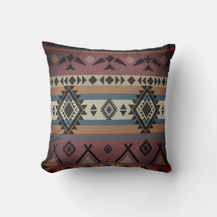 Southwestern Native American Tribal Pattern Throw Pillow