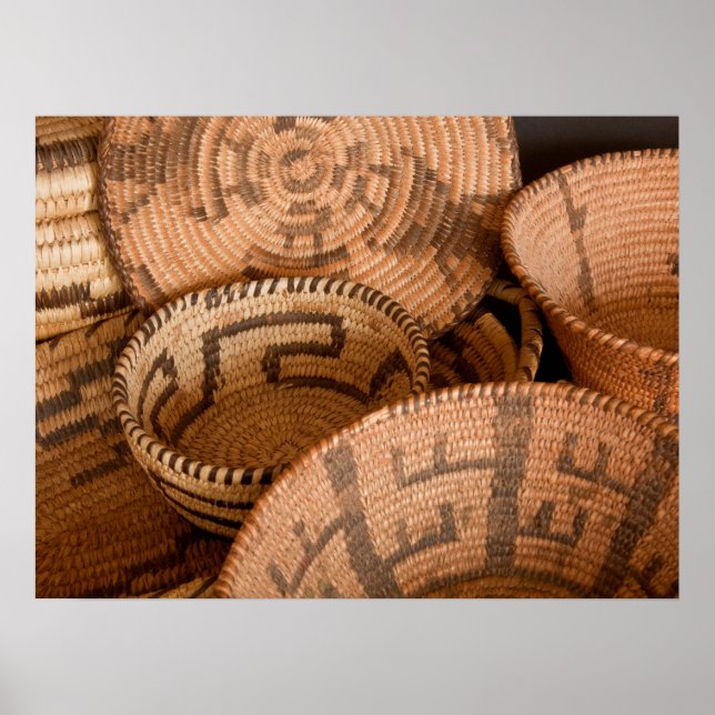 Southwestern Native American Woven Baskets  Poster (Front)