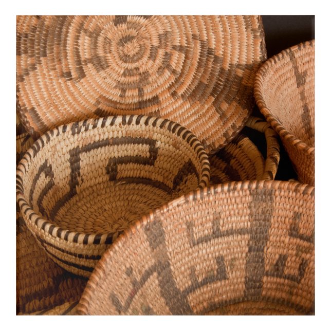Southwestern Native American Woven Baskets  Poster Acrylic Print (Front)