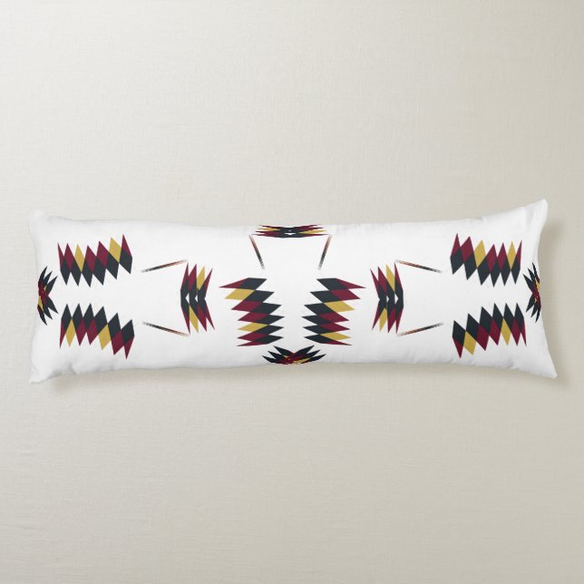 Southwestern Native Art Pattern Body Pillow (Back)