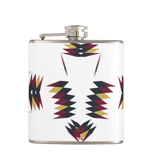 Southwestern Native Art Pattern Flask (Front)