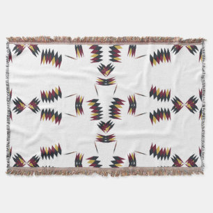 Southwestern Native Art Pattern Throw Blanket