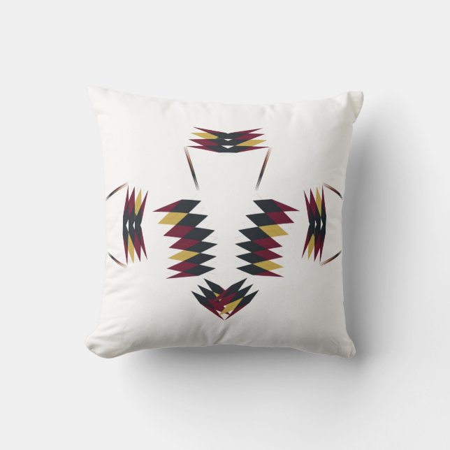 Southwestern Native Art Pattern Throw Pillow (Front)