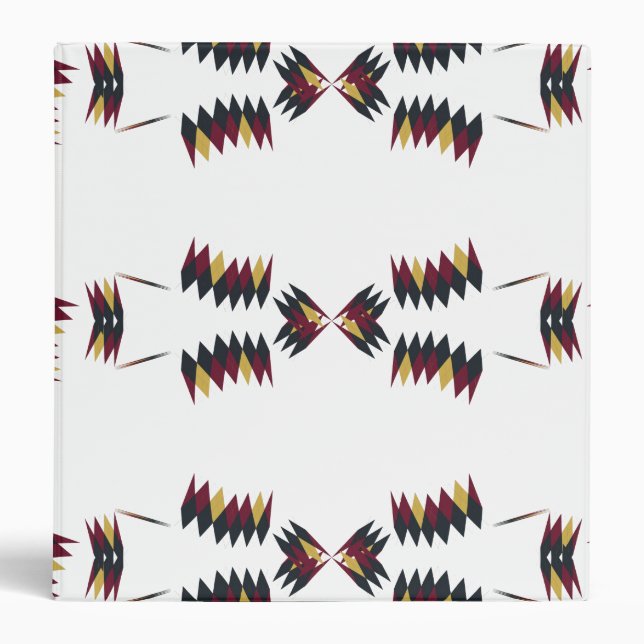 Southwestern Native Pattern 3 Ring Binder (Front)