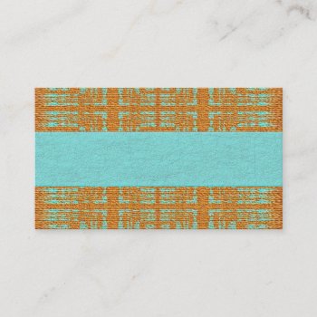Southwestern Native Turquoise Rustic Business Card by valeriegayle at Zazzle