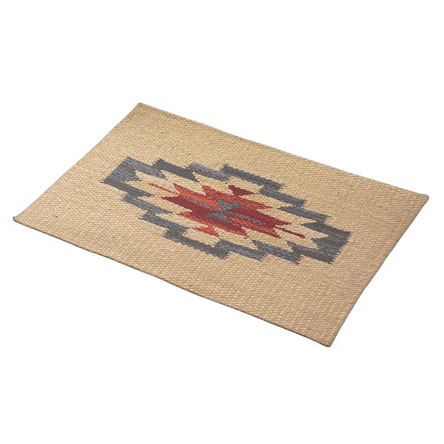 Southwestern Navajo Design Cloth Placemat (On Table)