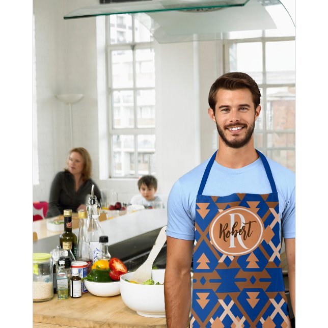 Southwestern Oasis Aztec Geometric Apron (Practical by default. Good-looking by design.)