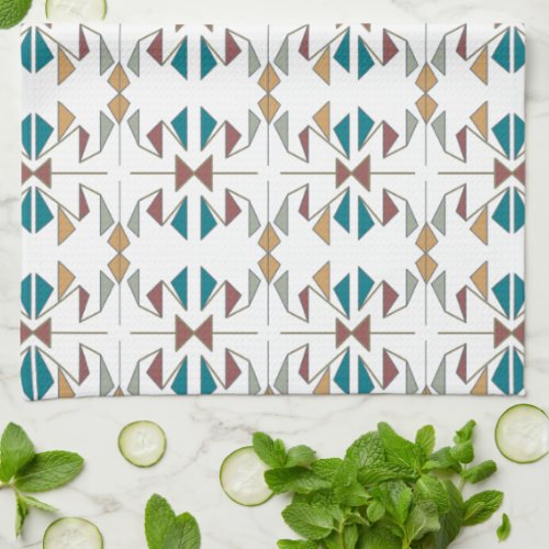 Southwestern Oblique Triangle Pattern Design Kitchen Towel