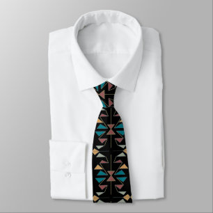 Southwestern Oblique Triangle Pattern Design Neck Tie