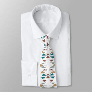 Southwestern Oblique Triangle Pattern Design Neck Tie Southwestern Oblique Triangle Pattern Design Neck Tie