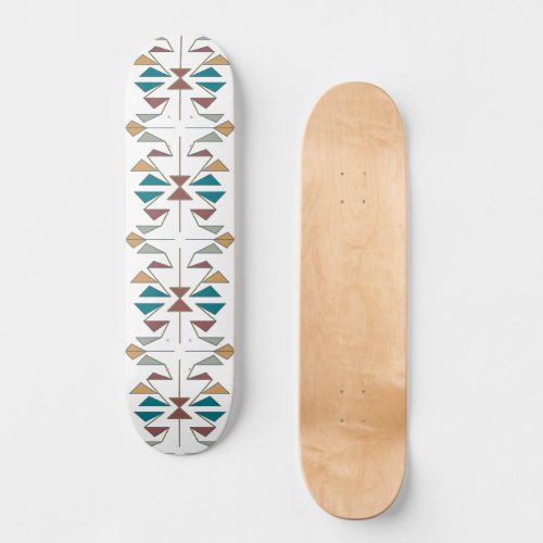 Southwestern Oblique Triangle Pattern Design Skateboard