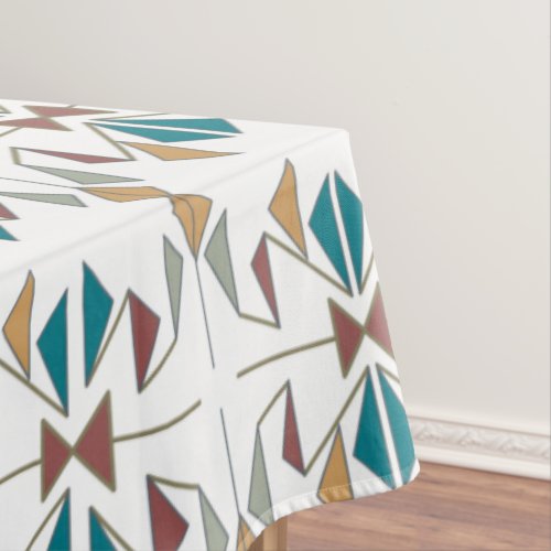 Southwestern Oblique Triangle Pattern Design Tablecloth
