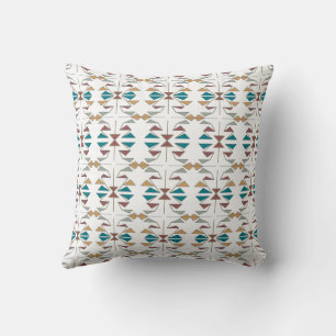Southwestern Oblique Triangle Pattern Design Throw Pillow