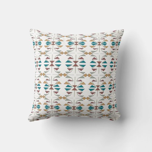 Southwestern Oblique Triangle Pattern Design Throw Pillow