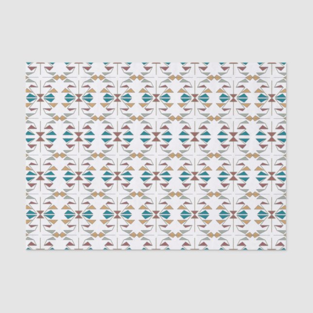 Southwestern Oblique Triangle Pattern Design Tissue Paper (Front)