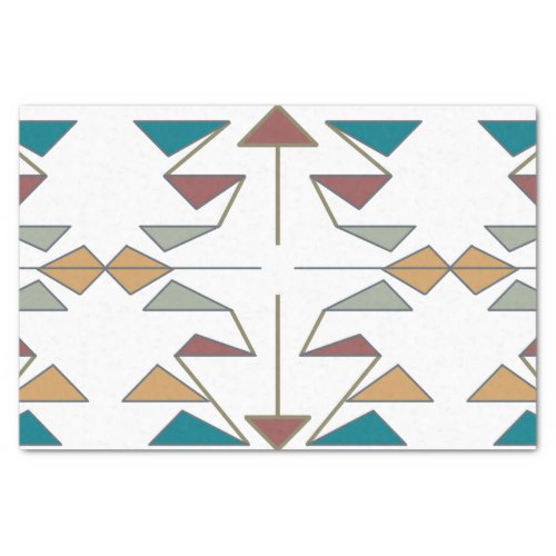 Southwestern Oblique Triangle Pattern Design Tissue Paper