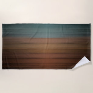 Southwestern Painted Desert Faux Wood Beach Towel
