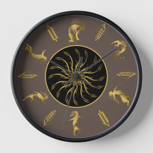 Southwestern Party Dancing Kokopellis Clock